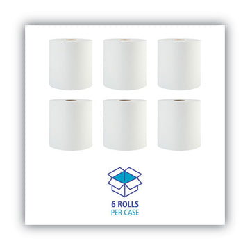 Boardwalk® Hardwound Paper Towels, 8" X 800ft, 1-ply, White, 6 Rolls-carton freeshipping - TVN Wholesale